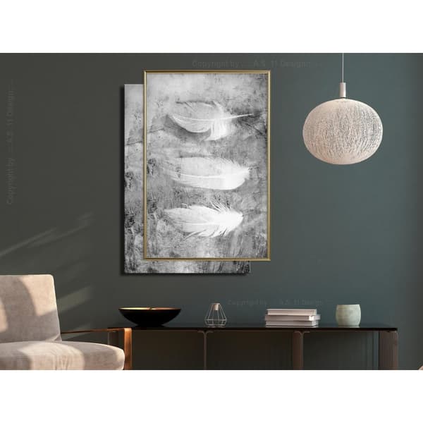 Inramad Poster / Tavla - Delicate Feathers