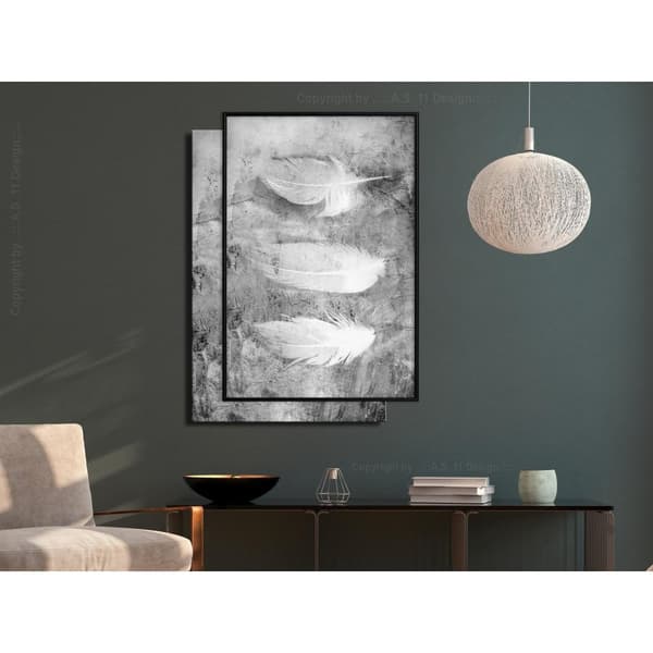 Inramad Poster / Tavla - Delicate Feathers