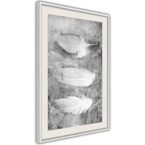 Inramad Poster / Tavla - Delicate Feathers