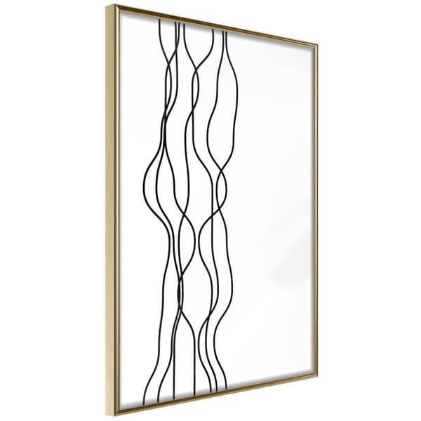 Inramad Poster / Tavla - Wavy Lines