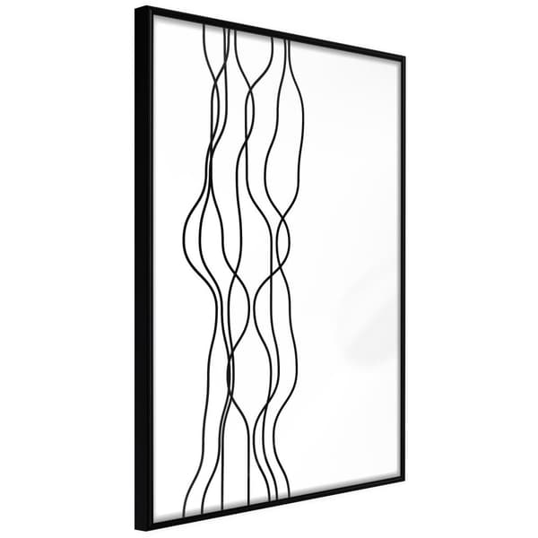 Inramad Poster / Tavla - Wavy Lines