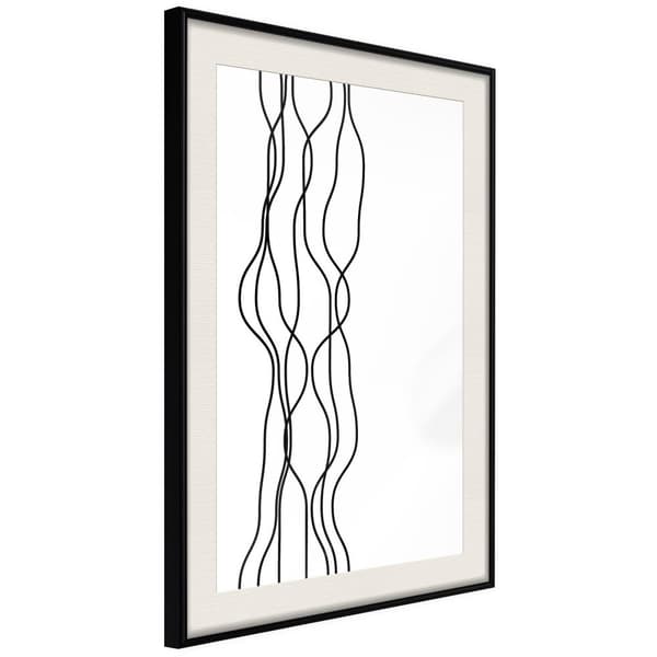 Inramad Poster / Tavla - Wavy Lines