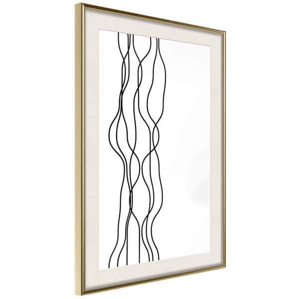 Inramad Poster / Tavla - Wavy Lines