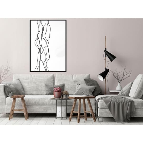 Inramad Poster / Tavla - Wavy Lines