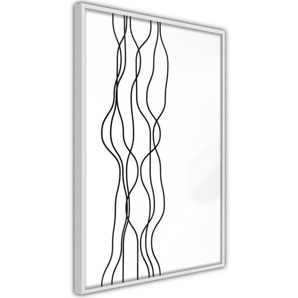 Inramad Poster / Tavla - Wavy Lines
