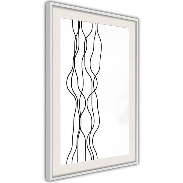 Inramad Poster / Tavla - Wavy Lines