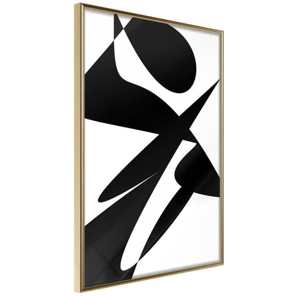 Inramad Poster / Tavla - Good and Evil Guldram 30x45