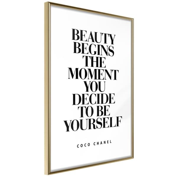 Inramad Poster / Tavla - Beginning of the Beauty