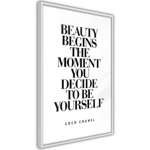 Inramad Poster / Tavla - Beginning of the Beauty