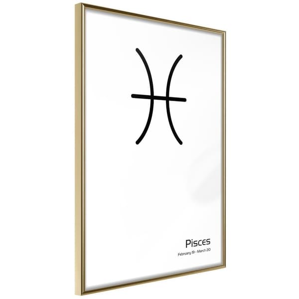 Inramad Poster / Tavla - Zodiac: Pisces II