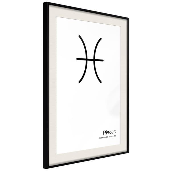 Inramad Poster / Tavla - Zodiac: Pisces II