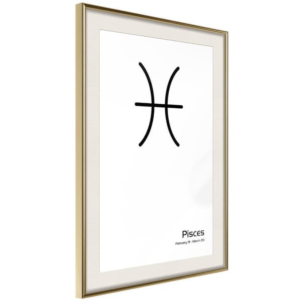 Inramad Poster / Tavla - Zodiac: Pisces II