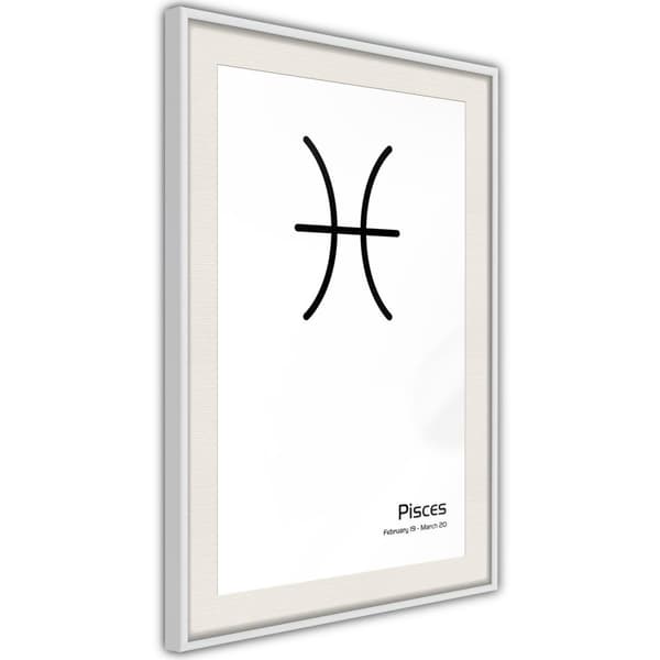 Inramad Poster / Tavla - Zodiac: Pisces II