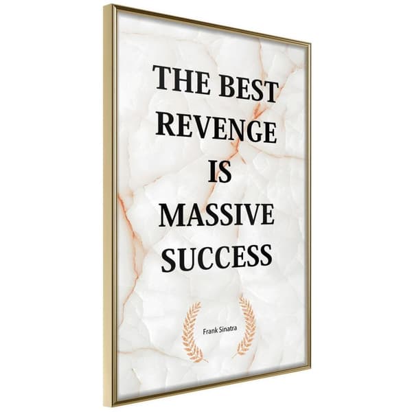 Inramad Poster / Tavla - The Best Motivation