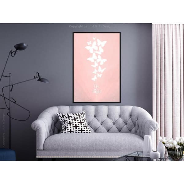 Inramad Poster / Tavla - Butterfly Dream