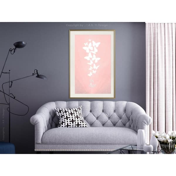 Inramad Poster / Tavla - Butterfly Dream