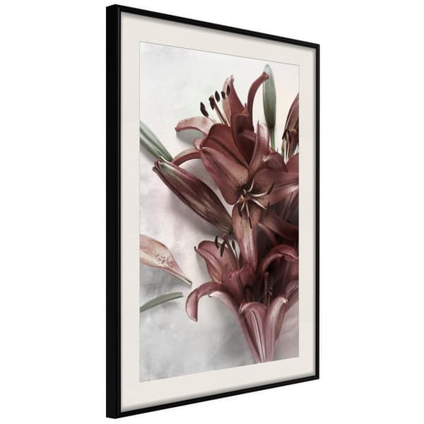 Inramad Poster / Tavla - Burgundy Solace