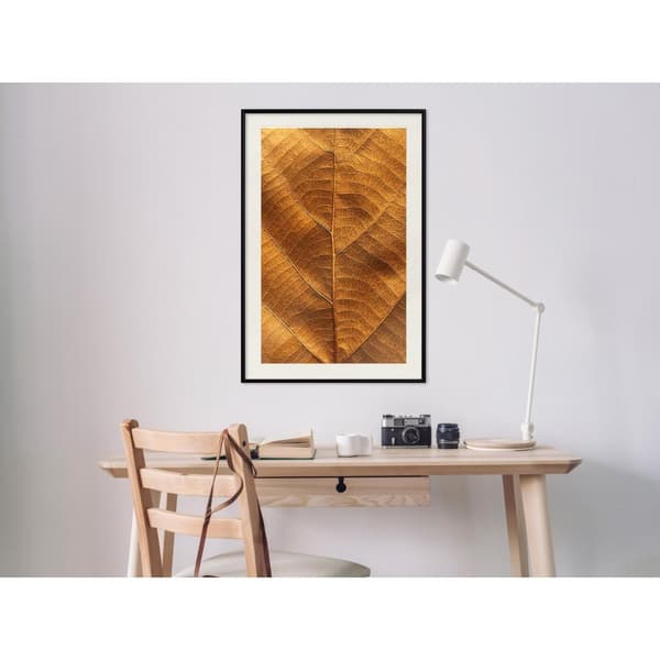 Inramad Poster / Tavla - Golden Veins