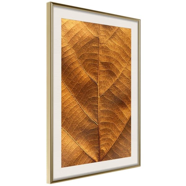 Inramad Poster / Tavla - Golden Veins