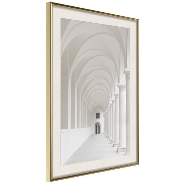 Inramad Poster / Tavla - White Colonnade