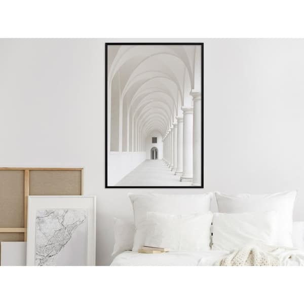 Inramad Poster / Tavla - White Colonnade