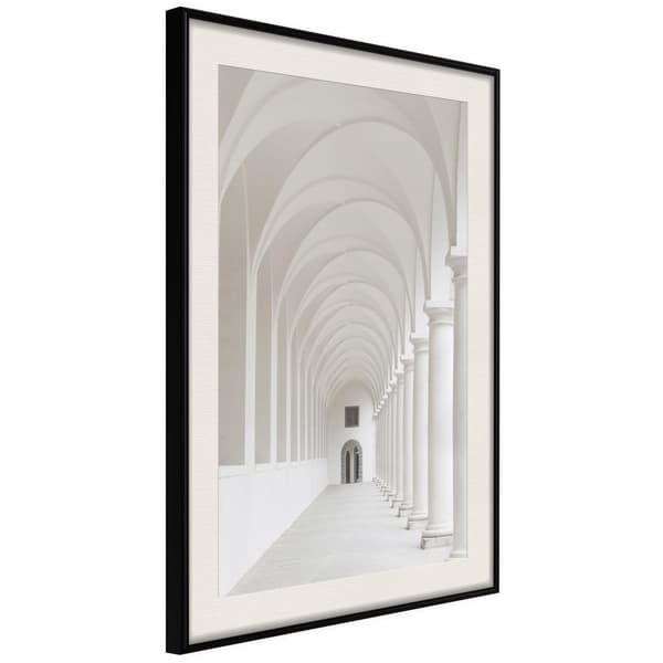 Inramad Poster / Tavla - White Colonnade