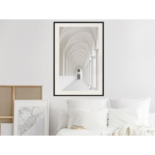 Inramad Poster / Tavla - White Colonnade