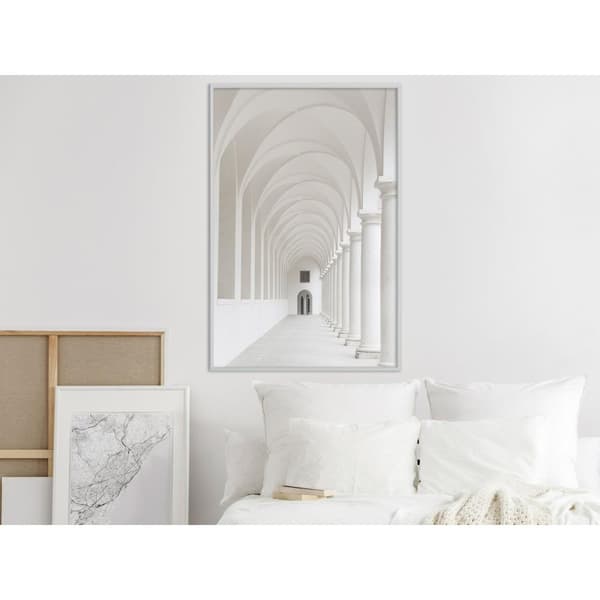 Inramad Poster / Tavla - White Colonnade