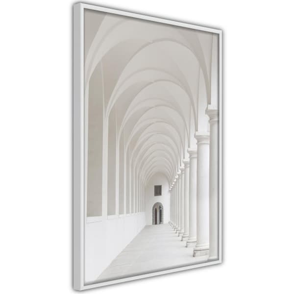 Inramad Poster / Tavla - White Colonnade
