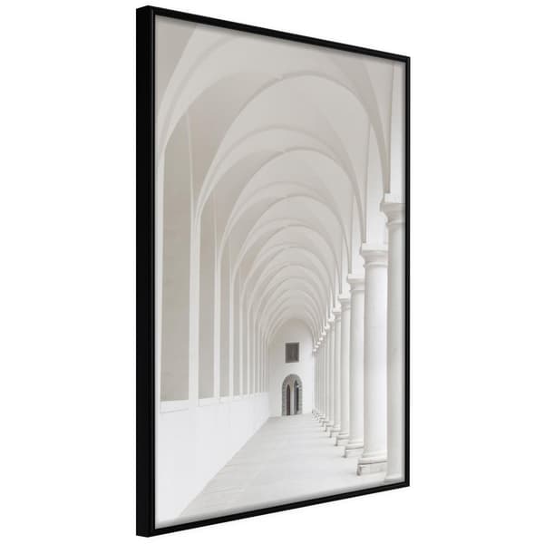 Inramad Poster / Tavla - White Colonnade