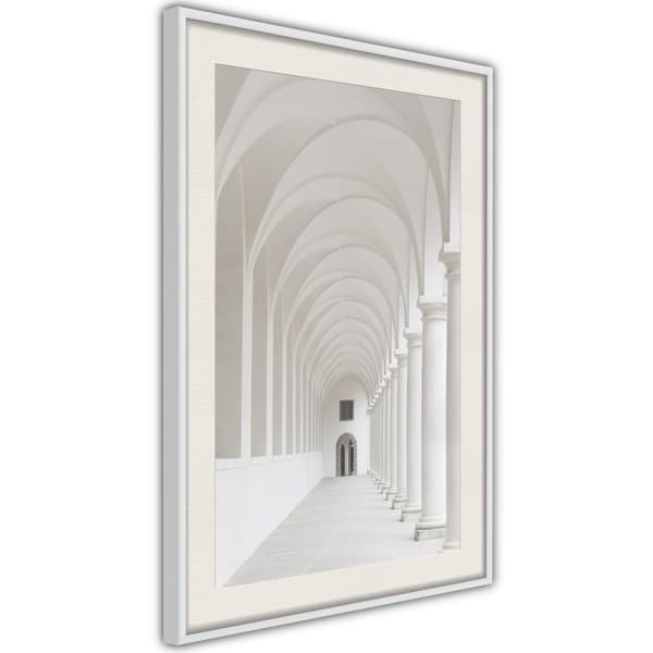 Inramad Poster / Tavla - White Colonnade