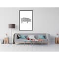 Miniatyrbild 3 av 11: Inramad Poster / Tavla - Curly Pig