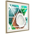 Miniatyrbild 1 av 11: Inramad Poster / Tavla - Tropical Mosaic with Coconut (Square)