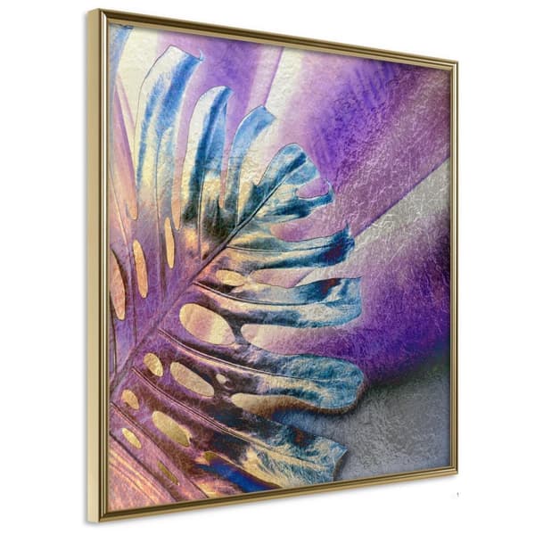 Inramad Poster / Tavla - Multicoloured Leaf Guldram 20x20
