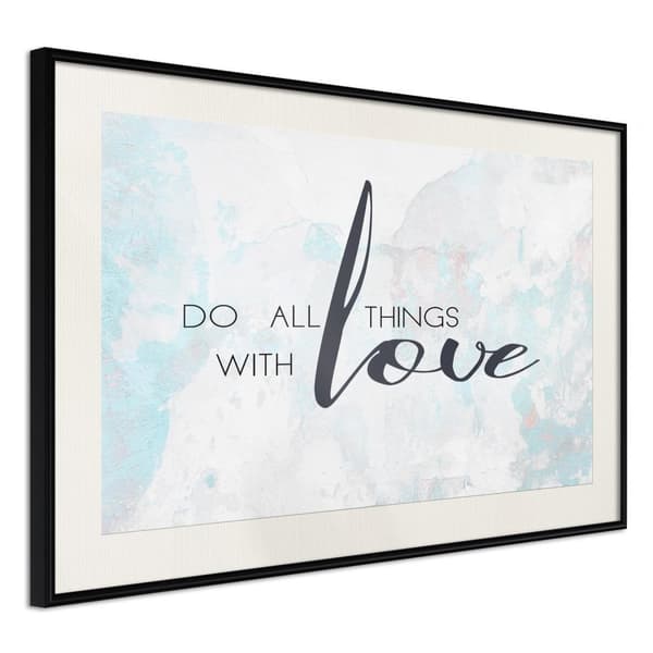 Inramad Poster / Tavla - With Love
