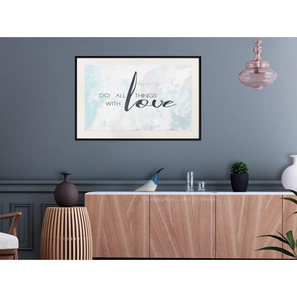 Inramad Poster / Tavla - With Love