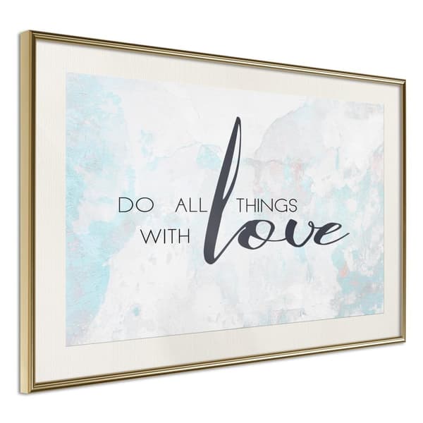 Inramad Poster / Tavla - With Love