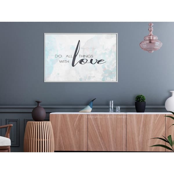 Inramad Poster / Tavla - With Love