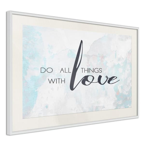 Inramad Poster / Tavla - With Love