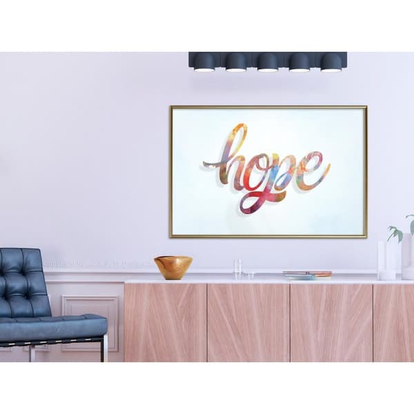Inramad Poster / Tavla - Colourful Hope