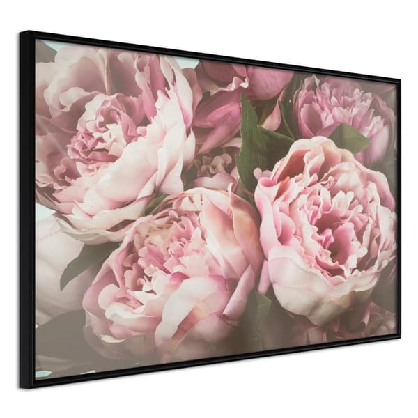 Inramad Poster / Tavla - Pastel Peonies