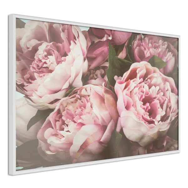 Inramad Poster / Tavla - Pastel Peonies