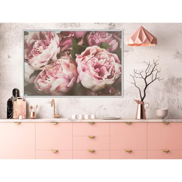 Inramad Poster / Tavla - Pastel Peonies