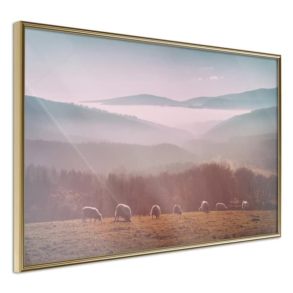 Inramad Poster / Tavla - Mountain Pasture