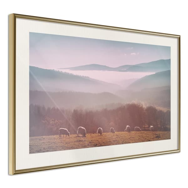 Inramad Poster / Tavla - Mountain Pasture