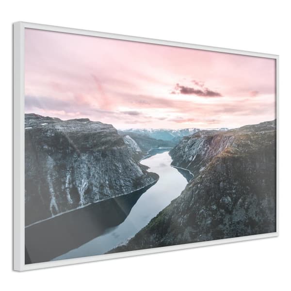Inramad Poster / Tavla - Stunning View Vit ram 45x30