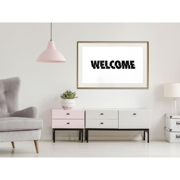 Inramad Poster / Tavla - Welcome