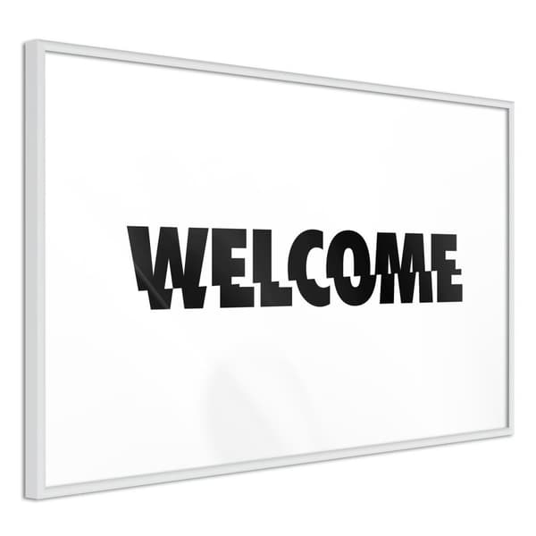 Inramad Poster / Tavla - Welcome
