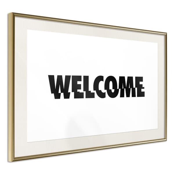 Inramad Poster / Tavla - Welcome