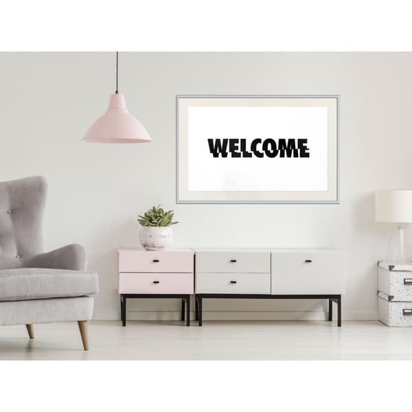 Inramad Poster / Tavla - Welcome